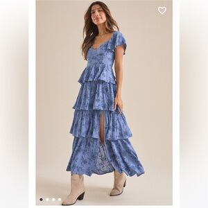 New with tags Altar’d state Roxanne layered Maxi Dress